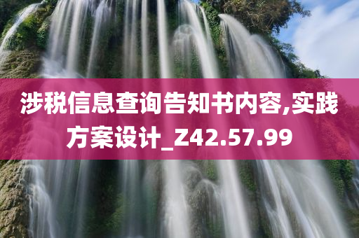 涉税信息查询告知书内容,实践方案设计_Z42.57.99