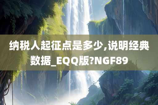 纳税人起征点是多少,说明经典数据_EQQ版?NGF89