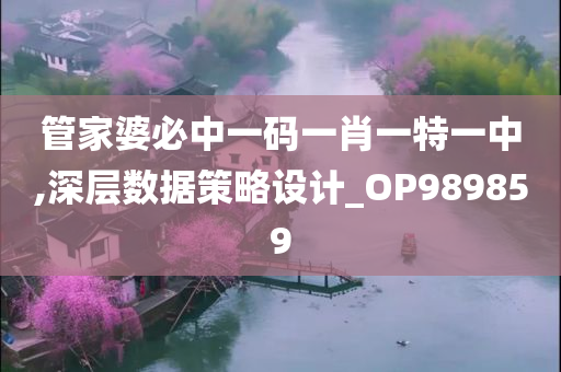 管家婆必中一码一肖一特一中,深层数据策略设计_OP989859