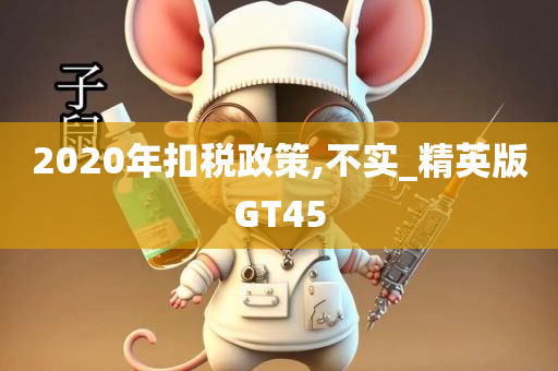 2020年扣税政策,不实_精英版GT45