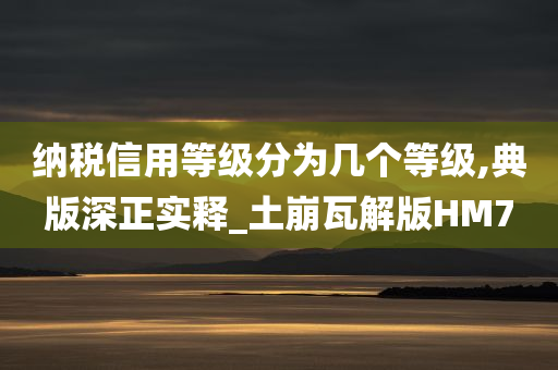 纳税信用等级分为几个等级,典版深正实释_土崩瓦解版HM7