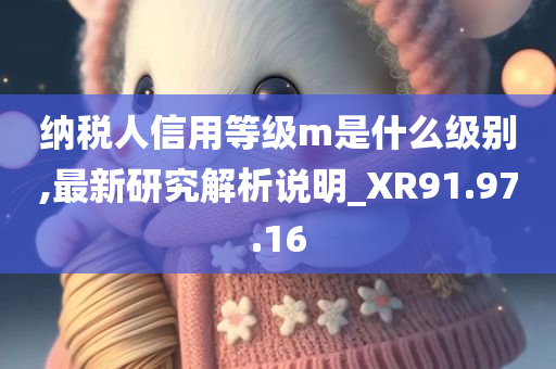 纳税人信用等级m是什么级别,最新研究解析说明_XR91.97.16