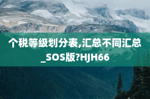 个税等级划分表,汇总不同汇总_SOS版?HJH66