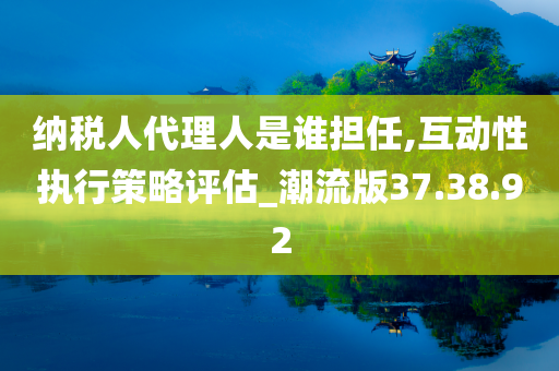 纳税人代理人是谁担任,互动性执行策略评估_潮流版37.38.92