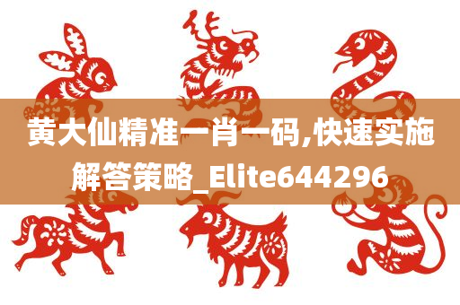 黄大仙精准一肖一码,快速实施解答策略_Elite644296