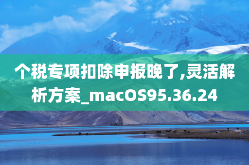 个税专项扣除申报晚了,灵活解析方案_macOS95.36.24