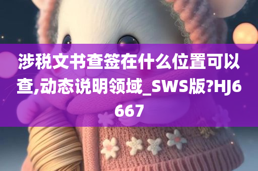 涉税文书查签在什么位置可以查,动态说明领域_SWS版?HJ6667