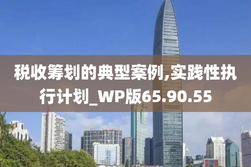 税收筹划的典型案例,实践性执行计划_WP版65.90.55