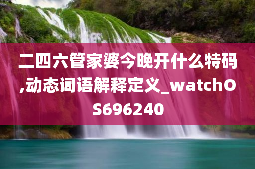 二四六管家婆今晚开什么特码,动态词语解释定义_watchOS696240