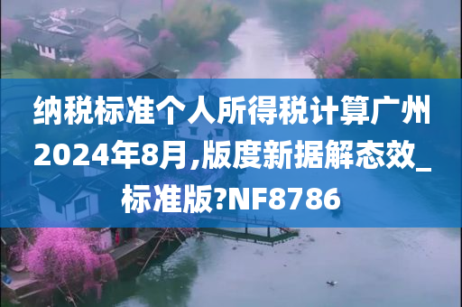 纳税标准个人所得税计算广州2024年8月,版度新据解态效_标准版?NF8786