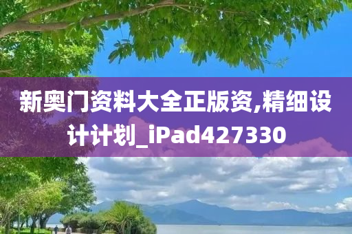 新奥门资料大全正版资,精细设计计划_iPad427330