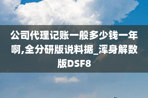 公司代理记账一般多少钱一年啊,全分研版说料据_浑身解数版DSF8