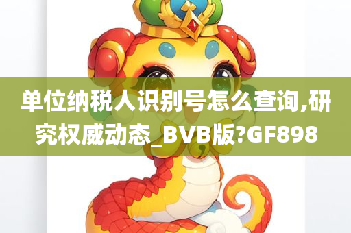 单位纳税人识别号怎么查询,研究权威动态_BVB版?GF898