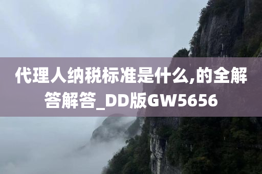 代理人纳税标准是什么,的全解答解答_DD版GW5656