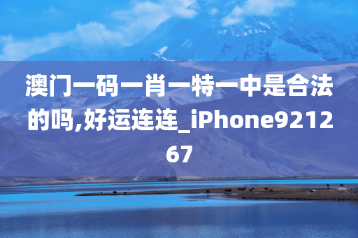 澳门一码一肖一特一中是合法的吗,好运连连_iPhone921267