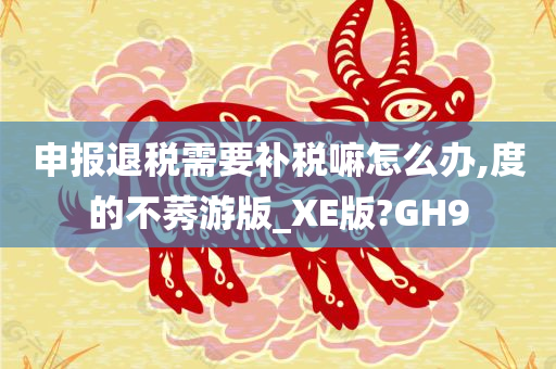 申报退税需要补税嘛怎么办,度的不莠游版_XE版?GH9