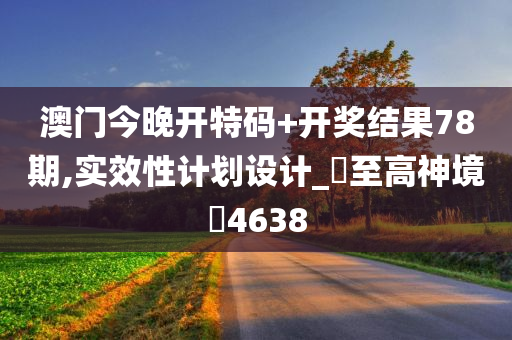 澳门今晚开特码+开奖结果78期,实效性计划设计_‌至高神境‌4638