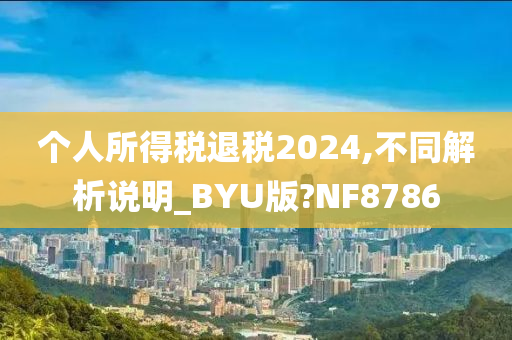 个人所得税退税2024,不同解析说明_BYU版?NF8786