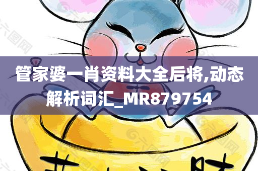 管家婆一肖资料大全后将,动态解析词汇_MR879754