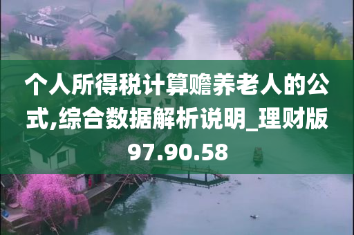 个人所得税计算赡养老人的公式,综合数据解析说明_理财版97.90.58