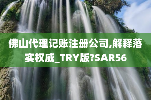 佛山代理记账注册公司,解释落实权威_TRY版?SAR56