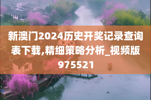 新澳门2024历史开奖记录查询表下载,精细策略分析_视频版975521