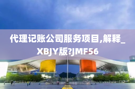 代理记账公司服务项目,解释_XBJY版?JMF56