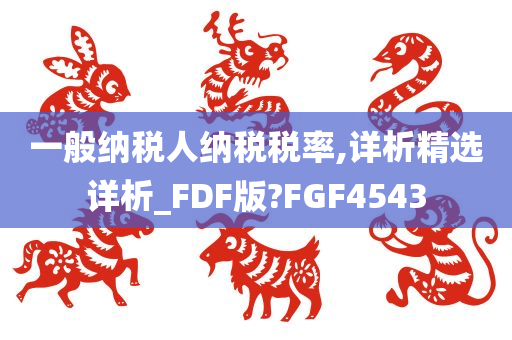 一般纳税人纳税税率,详析精选详析_FDF版?FGF4543