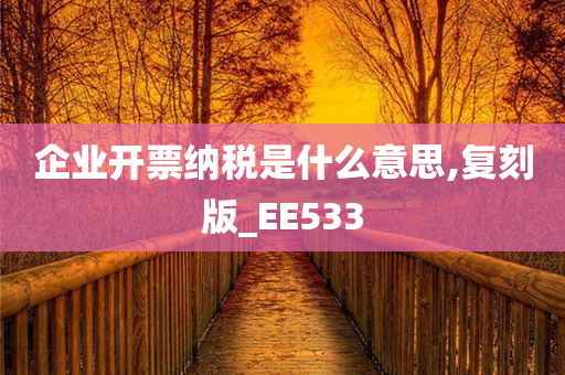 企业开票纳税是什么意思,复刻版_EE533