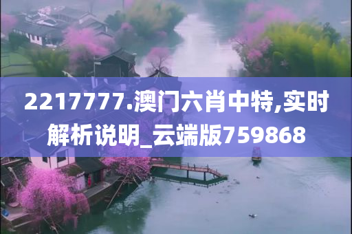 2217777.澳门六肖中特,实时解析说明_云端版759868