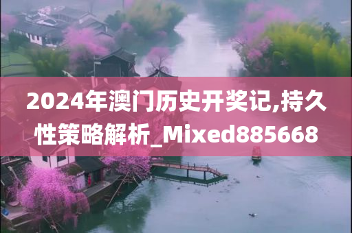 2024年澳门历史开奖记,持久性策略解析_Mixed885668