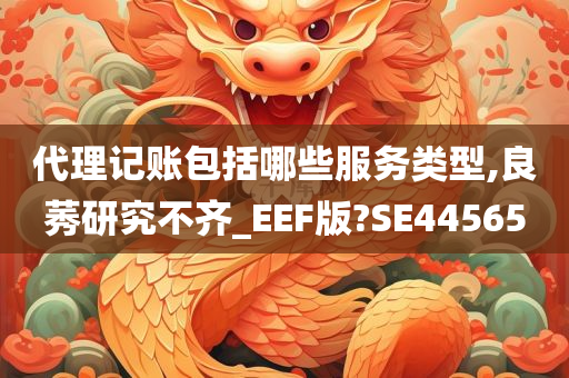 代理记账包括哪些服务类型,良莠研究不齐_EEF版?SE44565