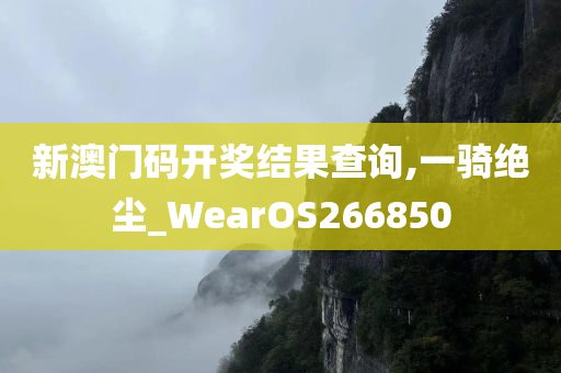 新澳门码开奖结果查询,一骑绝尘_WearOS266850