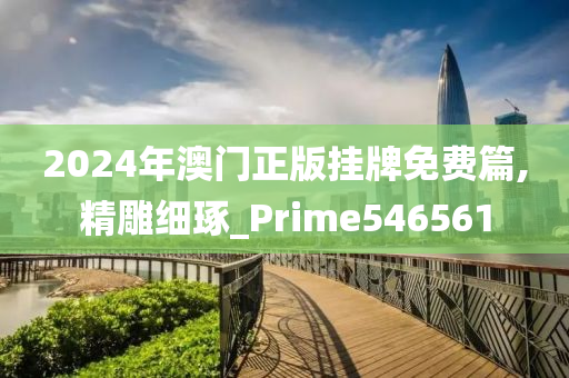 2024年澳门正版挂牌免费篇,精雕细琢_Prime546561