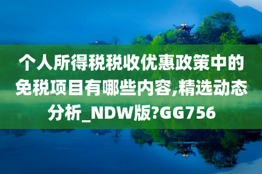 个人所得税税收优惠政策中的免税项目有哪些内容,精选动态分析_NDW版?GG756