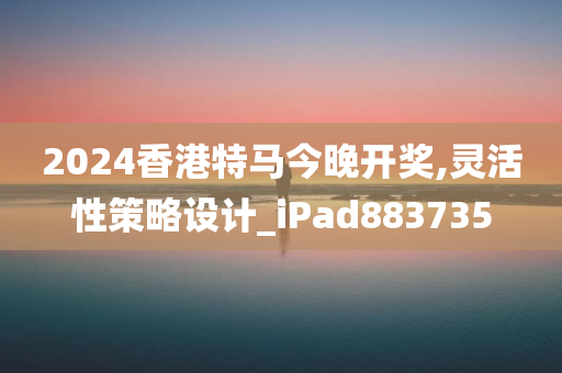 2024香港特马今晚开奖,灵活性策略设计_iPad883735