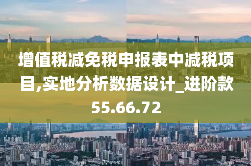 增值税减免税申报表中减税项目,实地分析数据设计_进阶款55.66.72