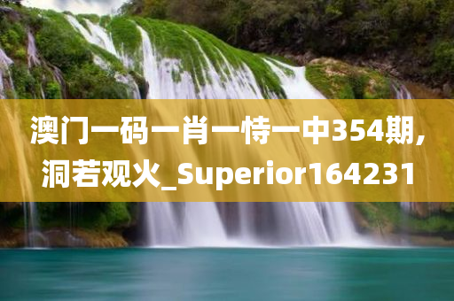 澳门一码一肖一恃一中354期,洞若观火_Superior164231