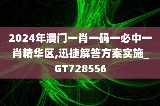 2024年澳门一肖一码一必中一肖精华区,迅捷解答方案实施_GT728556