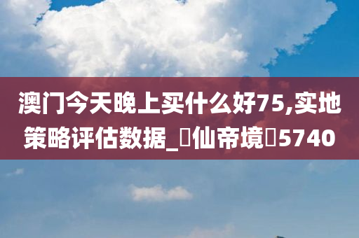 澳门今天晚上买什么好75,实地策略评估数据_‌仙帝境‌5740