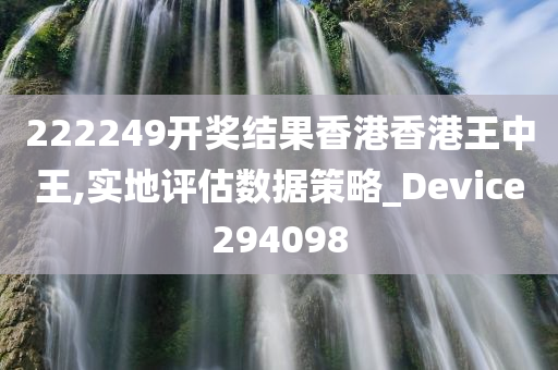 222249开奖结果香港香港王中王,实地评估数据策略_Device294098