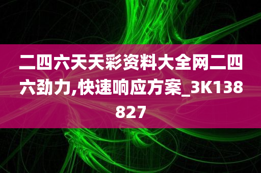 二四六天天彩资料大全网二四六劲力,快速响应方案_3K138827