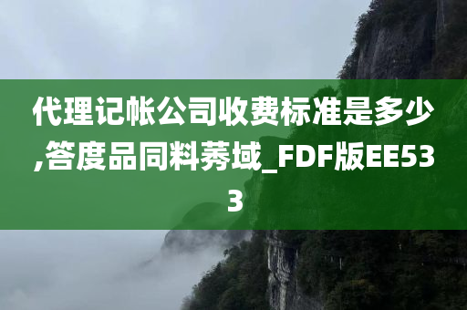 代理记帐公司收费标准是多少,答度品同料莠域_FDF版EE533