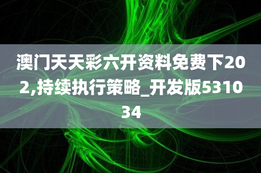 澳门天天彩六开资料免费下202,持续执行策略_开发版531034