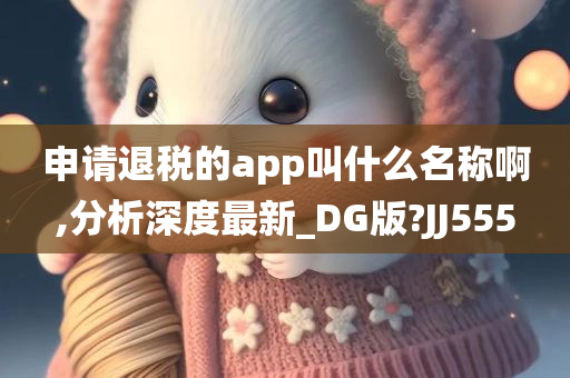 申请退税的app叫什么名称啊,分析深度最新_DG版?JJ555