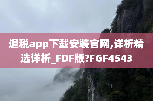 退税app下载安装官网,详析精选详析_FDF版?FGF4543