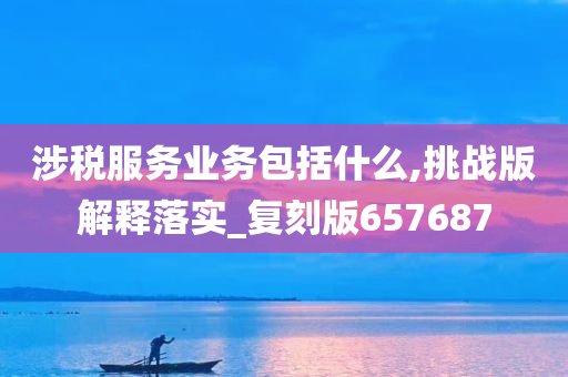 涉税服务业务包括什么,挑战版解释落实_复刻版657687