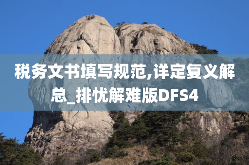 税务文书填写规范,详定复义解总_排忧解难版DFS4