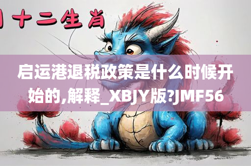 启运港退税政策是什么时候开始的,解释_XBJY版?JMF56