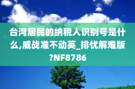 台湾居民的纳税人识别号是什么,威战准不动英_排忧解难版?NF8786